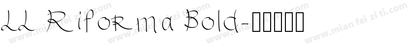 LL Riforma Bold字体转换